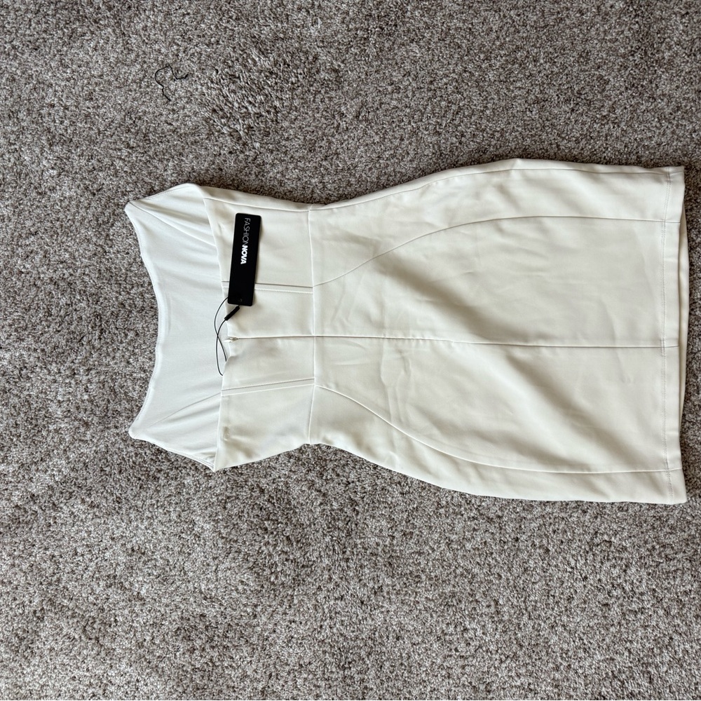 Fashion Nova Strapless Corset Mini Dress in White - Picture 6 of 6